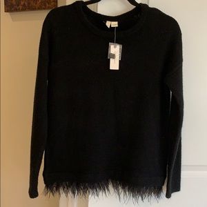 Anthropologie Moth black crewneck sweater size S